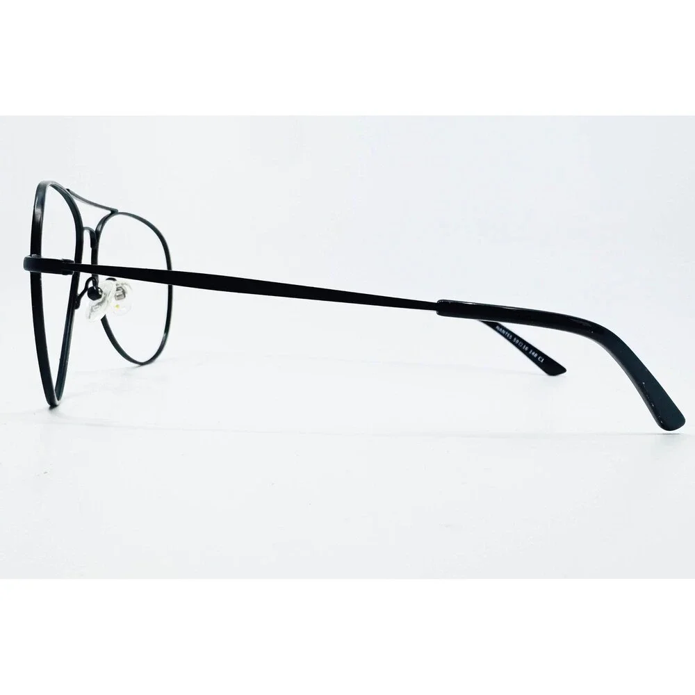 Eyebuydirect Eyeglass Frames Unisex Black Nantes Aviator Full Rim 59-16-148